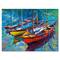 Designart - Three Boats In The Harbor - Nautical & Coastal Canvas Wall Art Print